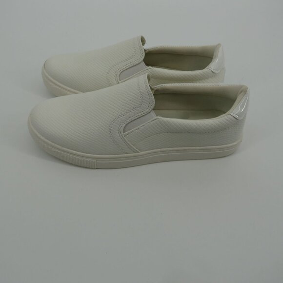 Jabasic Womens Classic White Slip-On Sneakers Textured Pattern 8 NWOT - Picture 4 of 6